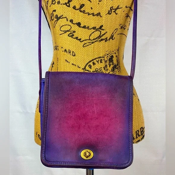 Recycled Riot hand dyed Vintage Coach Compact Pouch - Picture 1 of 15
